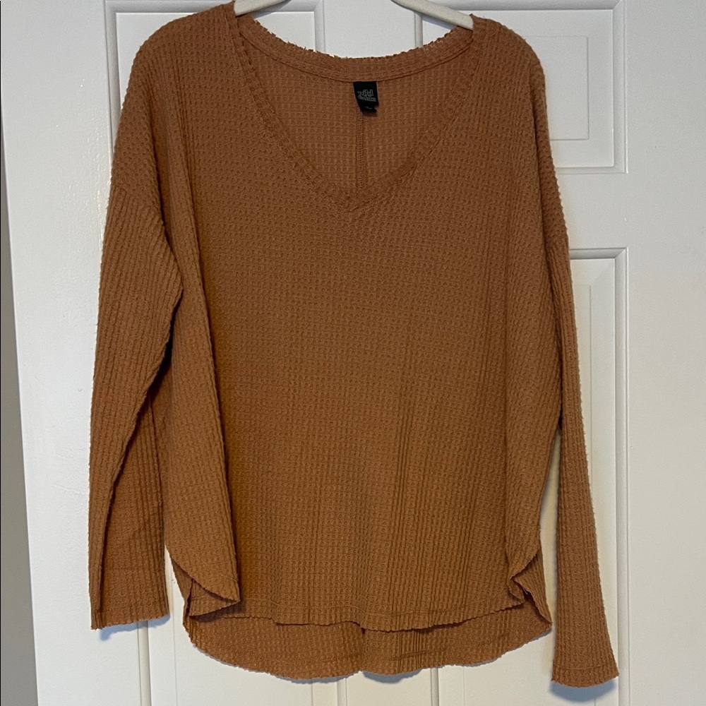 Wild Fable Textured Knit Sweater in Burnt Orange